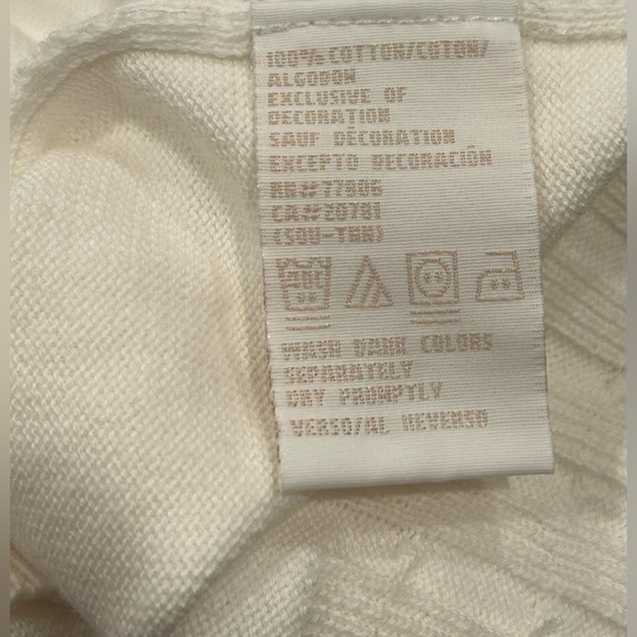 Tommy Hilfiger V-Neck White Solid Sweaters for Women, 3XL, 100% Cotton - Picture 2 of 10